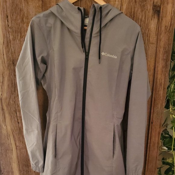 Columbia Jackets & Blazers - Columbia womens size M gray 3/4 raincoat